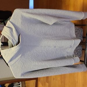 Women's Zyia Active Gray Hoodie Texture Sweatshirt- XS